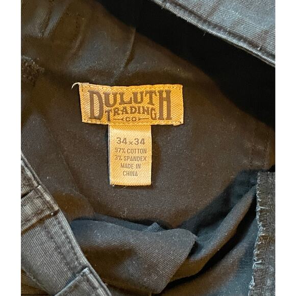 Duluth Trading Co. Flex Fire Hose Cargo Work Pants Black 34x34 Utility Gorpcore - Picture 2 of 14